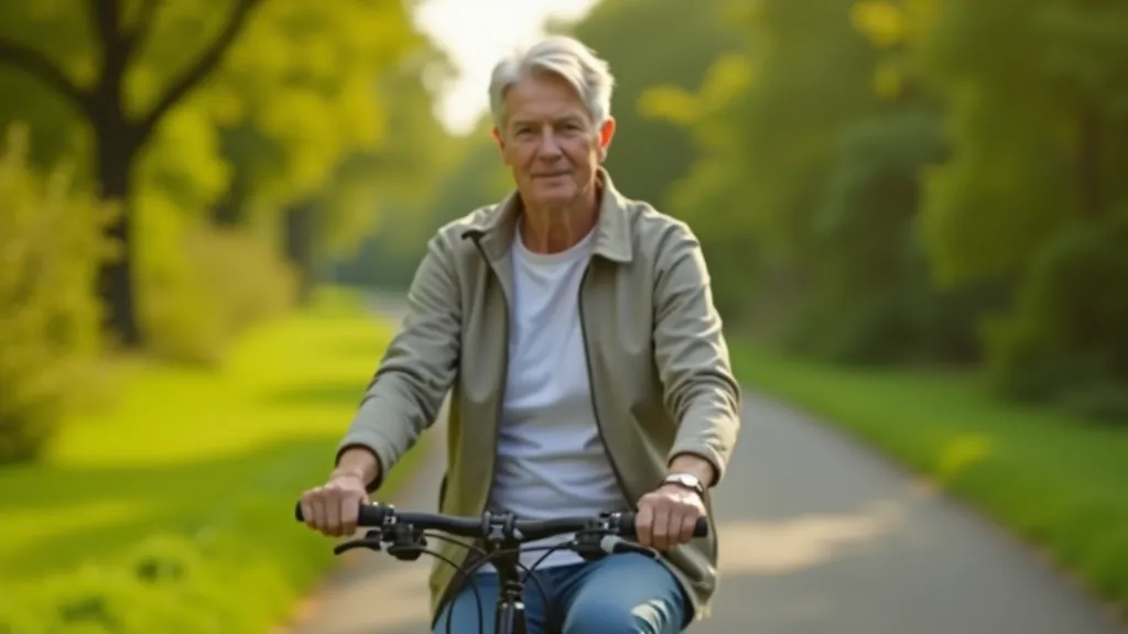Cyclist sitting on bike showing proper seat height and reach to handlebars for comfort cycling position